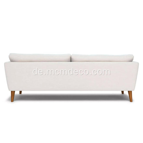 Emil Quartz White Fabric Sofa für Wohnzimmer